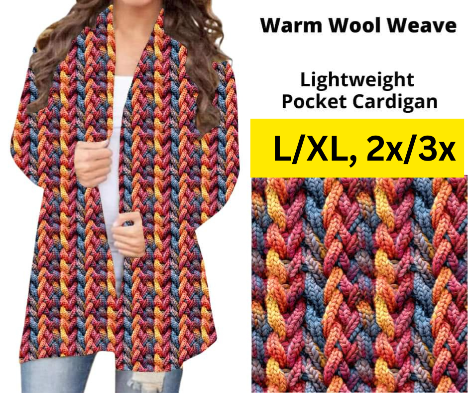 Warm Wool Weave Pocket Cardigan