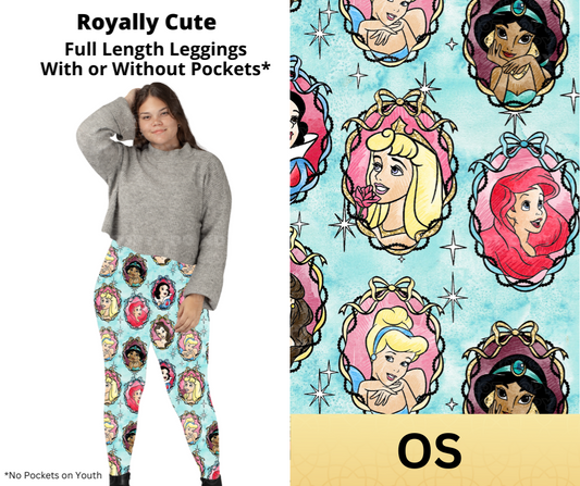 Royally Cute Full Length Leggings w/ Pockets