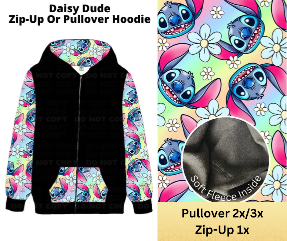 Daisy Dude Zip-Up or Pullover Hoodie