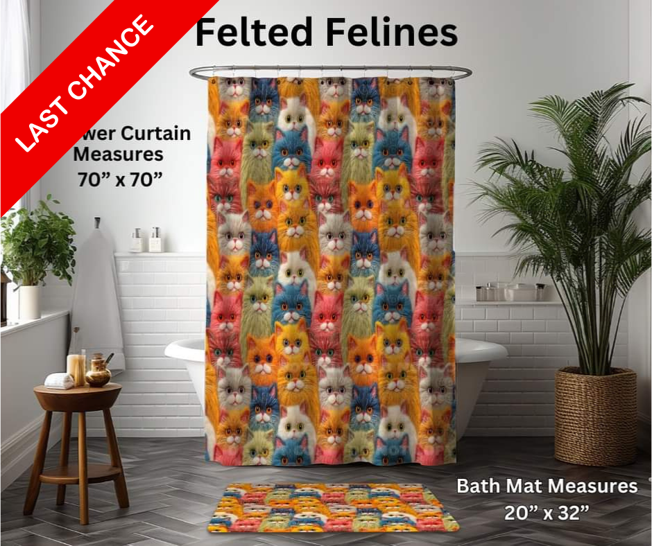 Felted Felines Custom Bath Mat