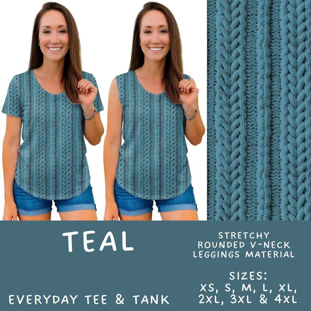 Batch #596 - Sweater Weather - Closes 10/9 - ETA early Dec - Teal Everyday Tank & Tee