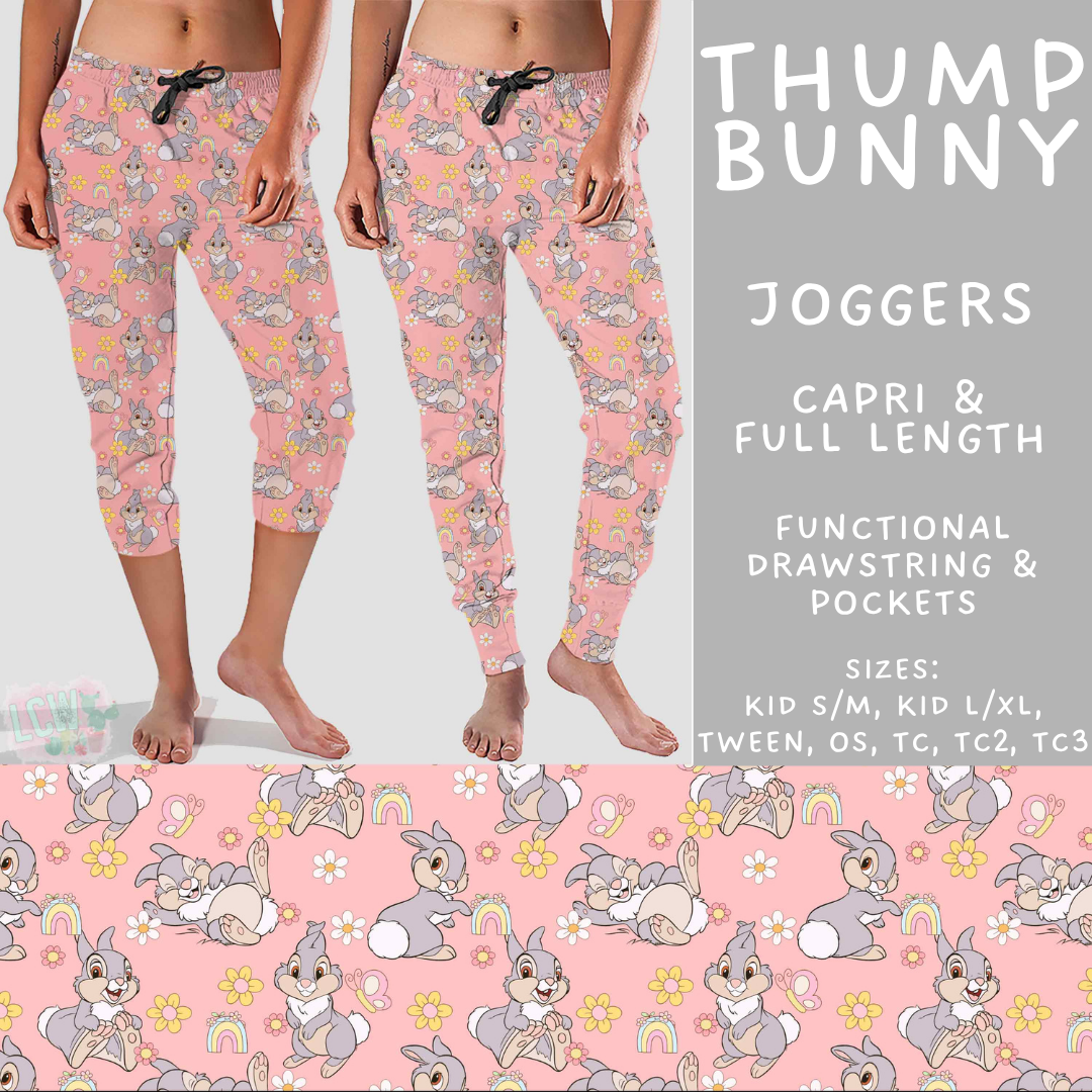 Batch #585 - Magical Faves 24 - Closes 9/14 - ETA mid Nov - Thump Bunny Full and Capri Length Joggers