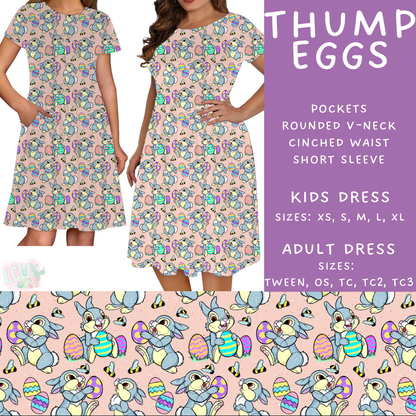 Batch #477 - Magical Character Easter - Closes 1/12 ETA - Early March - Thump Eggs Adult & Kids Dresses