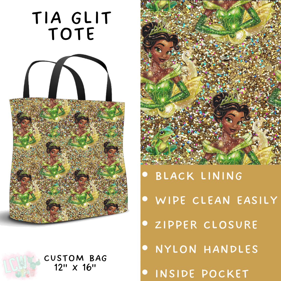 Batch #557 - Princess Glitter - Closes 7/17 - ETA mid Sept - Tia Glit Tote
