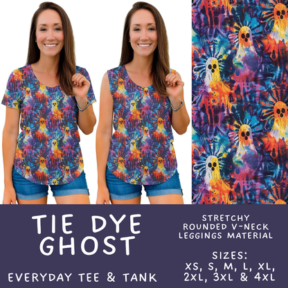 Batch #560 - Halloween 4 - Closes 7/26 - ETA late Sept - Tie Dye Ghost Everyday Tank & Tee