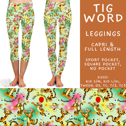 Batch #608 - Magic in Words - Closes 11/4 - ETA early Jan - Tig Word Full and Capri Length Leggings