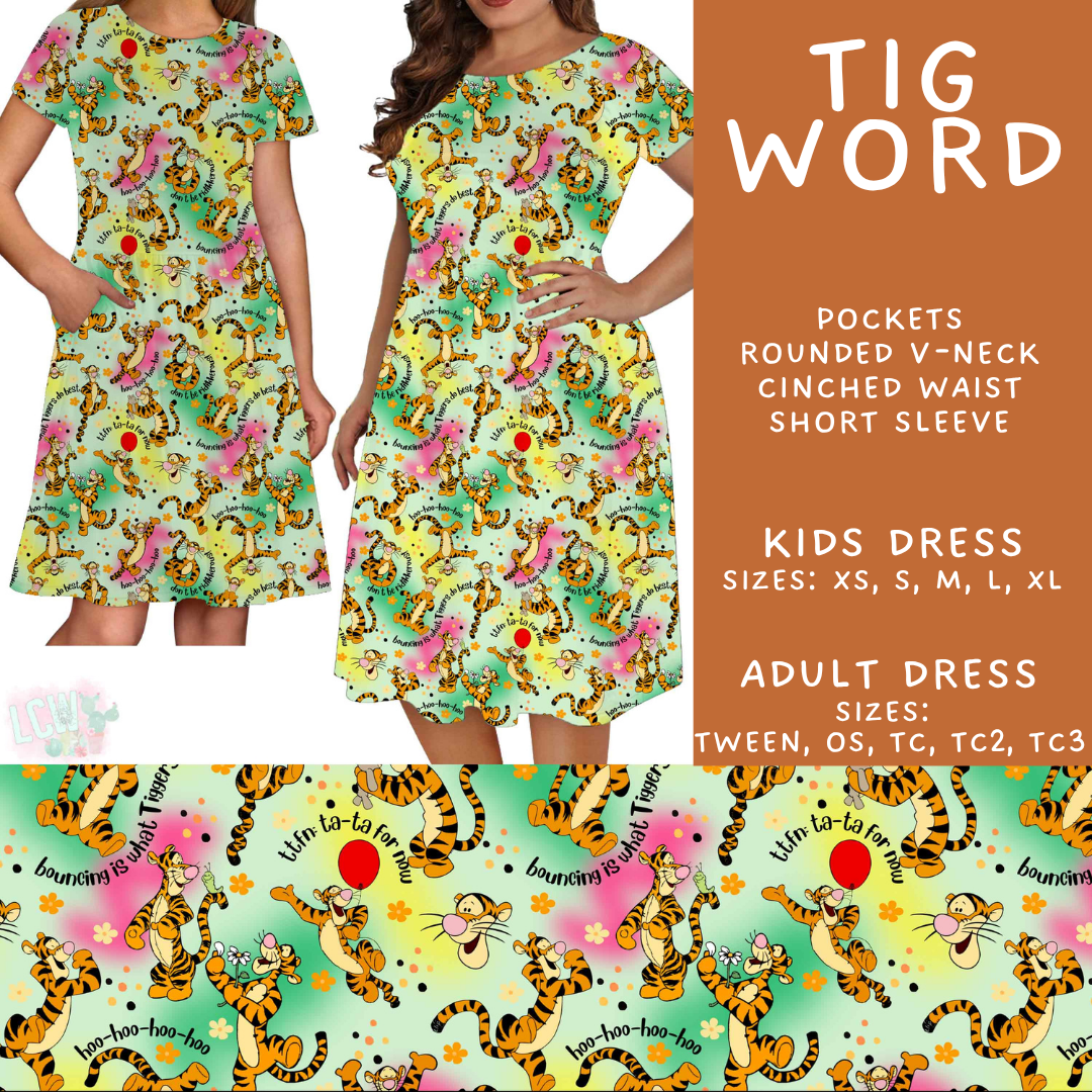 Batch #608 - Magic in Words - Closes 11/4 - ETA early Jan - Tig Word Adult & Kids Dresses