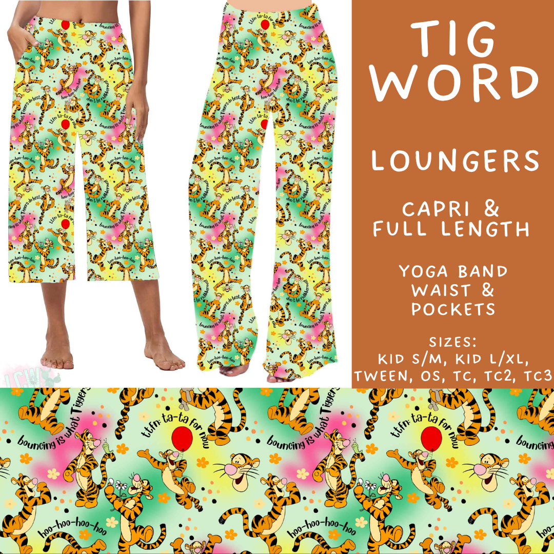 Batch #608 - Magic in Words - Closes 11/4 - ETA early Jan - Tig Word Capri and Full Length Loungers