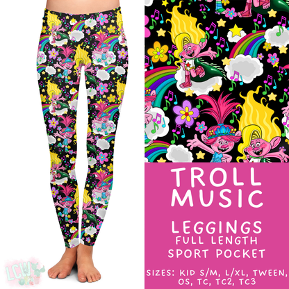 Batch #479 - Cool Characters 11 - Closes 1/21 - ETA mid/late March - Troll Music Full Length Leggings