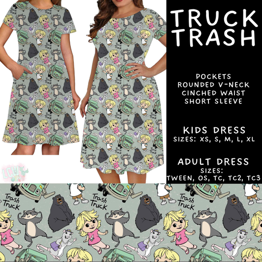 Batch #544 - Cool Characters 16 - Closes 6/17 - ETA mid August - Truck Trash Adult & Kids Dresses