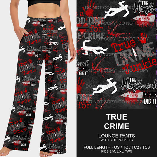 B214 - Preorder True Crime Lounge Pants (Closes 2/23. ETA mid May)