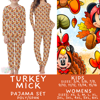 Batch #580 - Fall Family Pajamas 2 - Closes 9/4 - ETA early Nov - Turkey Mick Women's & Kid's Pajama Set