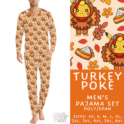 Batch #580 - Fall Family Pajamas 2 - Closes 9/4 - ETA early Nov - Turkey Poke Men's Pajama Set