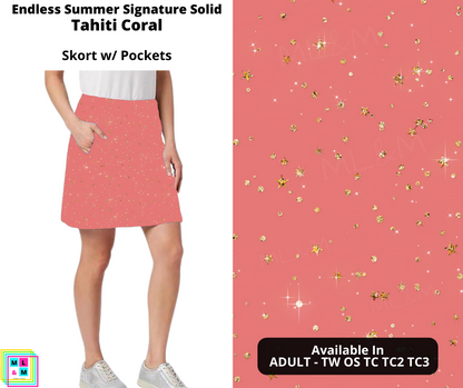 Tahiti Coral Skort