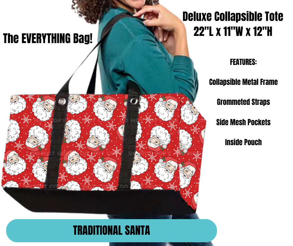 Traditional Santa Collapsible Tote