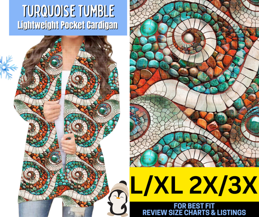 Turquoise Tumble Pocket Cardigan