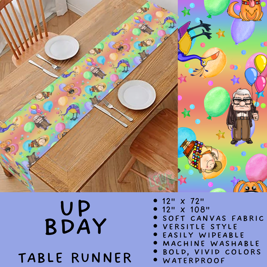 Batch #602 - Table Runners & Placemats - Closes 10/23 - ETA mid Dec - Up Bday Table Runner