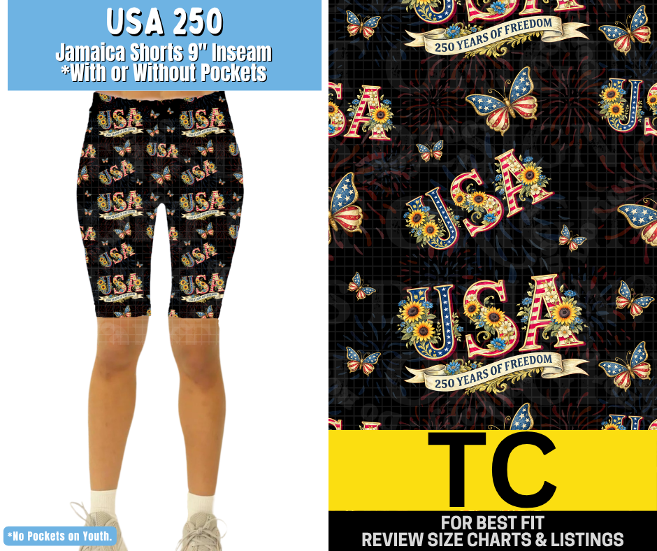 USA 250 Jamaica Shorts w/ Pockets