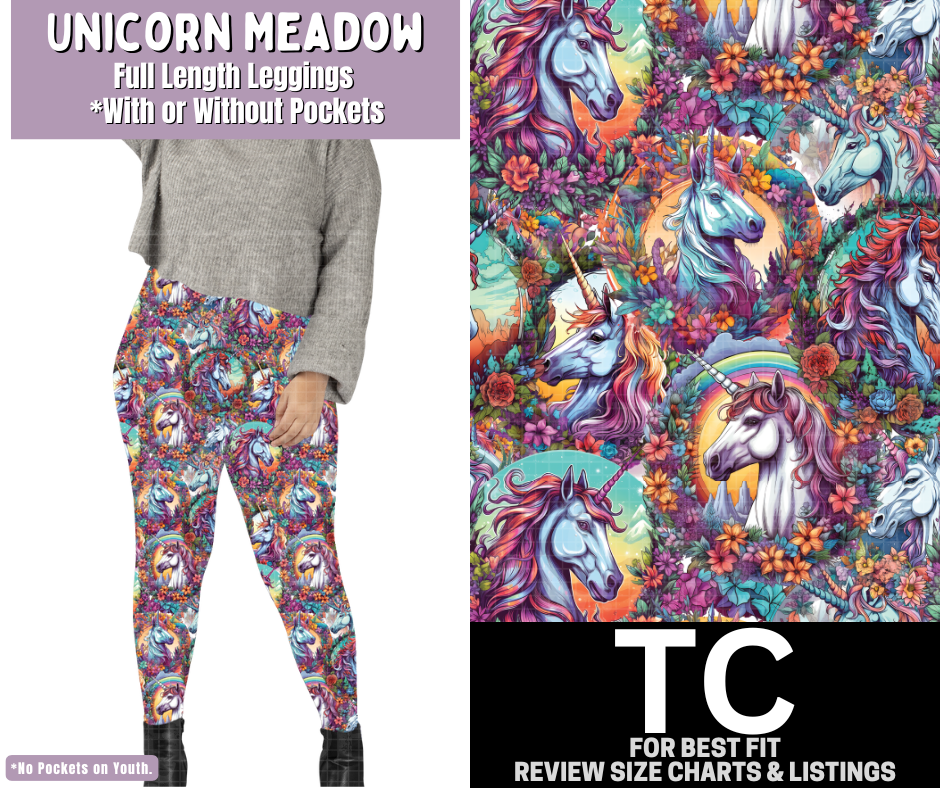 Unicorn Meadow Full Length Leggings w/ Pockets