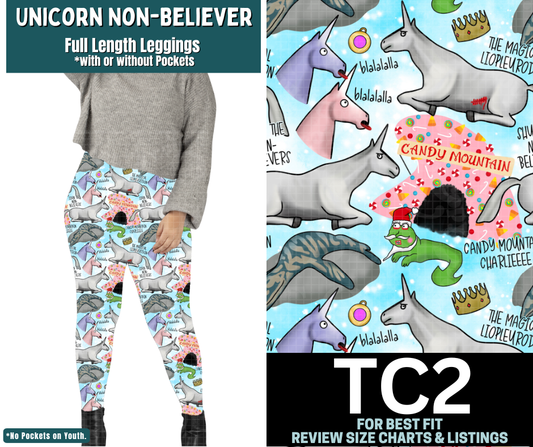 Unicorn Non-Believer Full Length Leggings w/ Pockets
