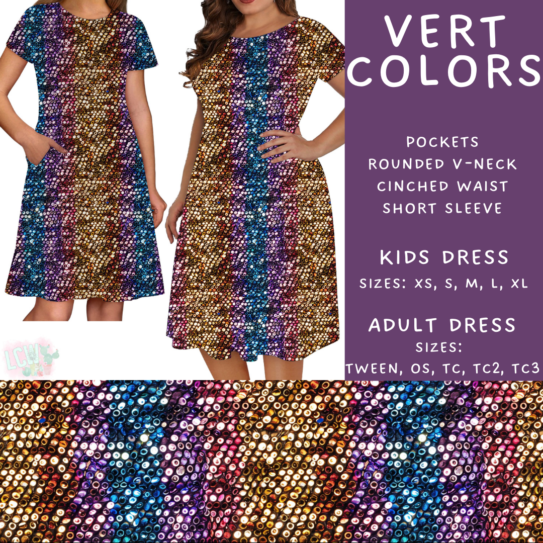 Batch #468 - Fun Run 18 - Closes 12/26 - ETA late Feb - Vert Colors Adult & Kids Dresses