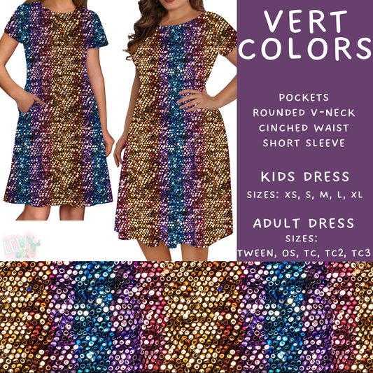 Batch #468 - Fun Run 18 - Closes 12/26 - ETA late Feb - Vert Colors Adult & Kids Dresses