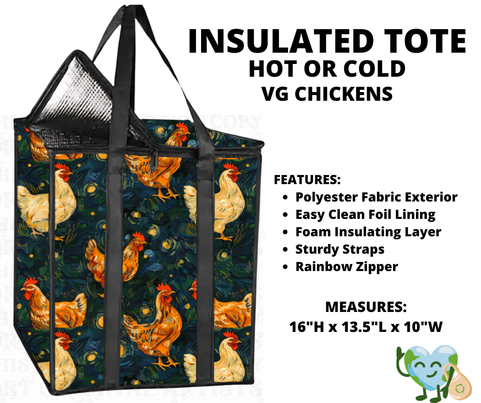 VG Chickens Insulated Tote