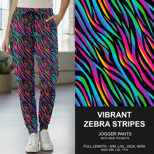 B270 - Preorder Vibrant Zebra Stripes Joggers (Closes 1/18. ETA early April)