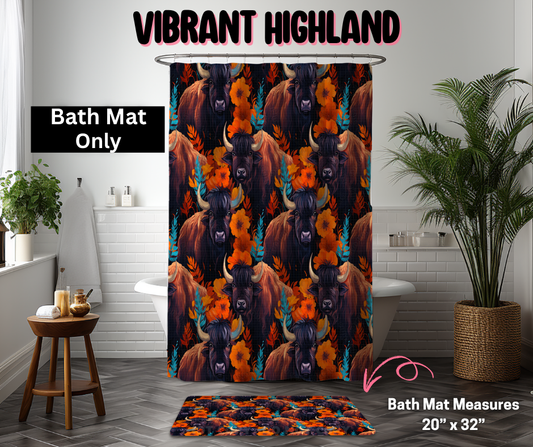 Vibrant Highland Custom Bath Mat