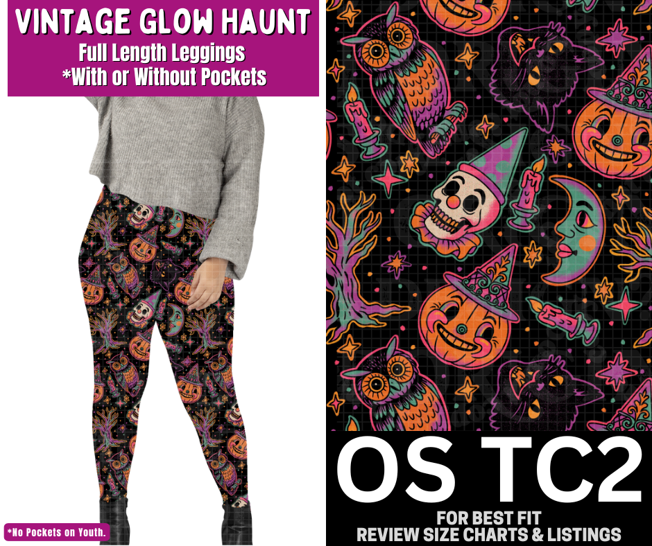 Vintage Glow Haunt Full Length Leggings w/ Pockets