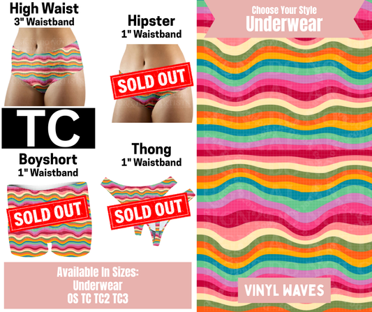 Vinyl Waves High Waist Underwear