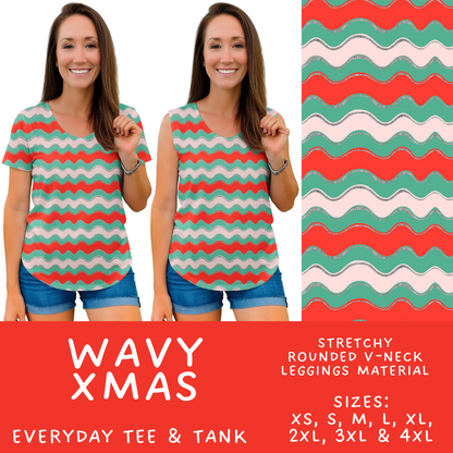 Batch #595 - Christmas Spirit 2 - Closes 10/7 - ETA early Dec - Wavy Xmas Everyday Tank & Tee