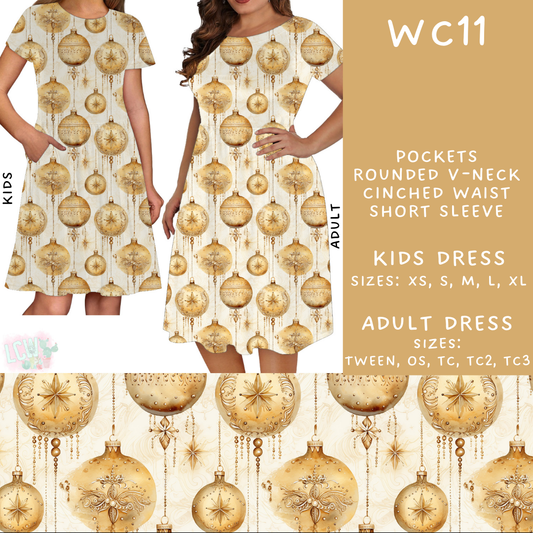 Ready To Ship - Winter Watercolor - WC11 Adult Dress - TC