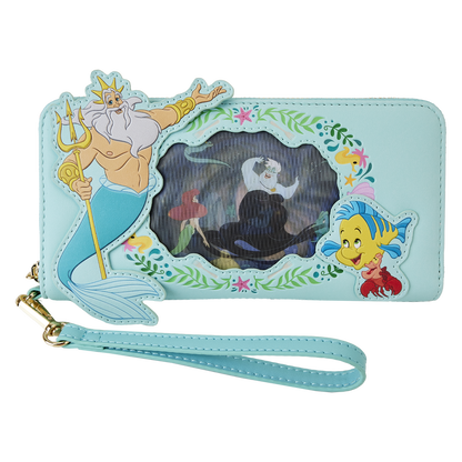 The Little Mermaid Princess Series Lenticular Zip Around Wristlet Wallet