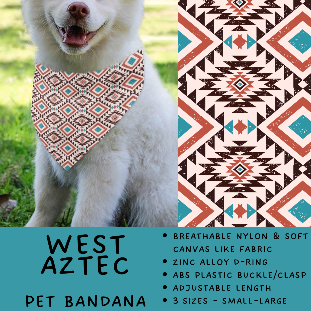 Batch #486 - Pet Gear Collection - Closes 2/6 - ETA early April - West Aztec Collar Bandana