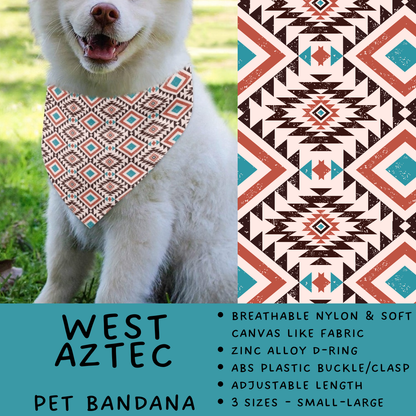 Batch #486 - Pet Gear Collection - Closes 2/6 - ETA early April - West Aztec Collar Bandana