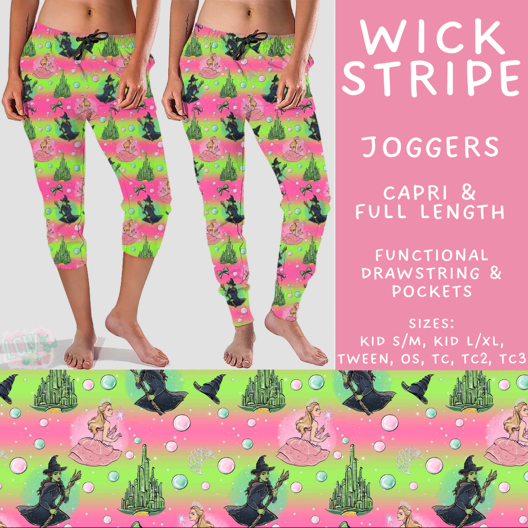 Batch #601 - Cool Characters 19 - Closes 10/21 - ETA mid Dec - Wick Stripe Full and Capri Length Joggers