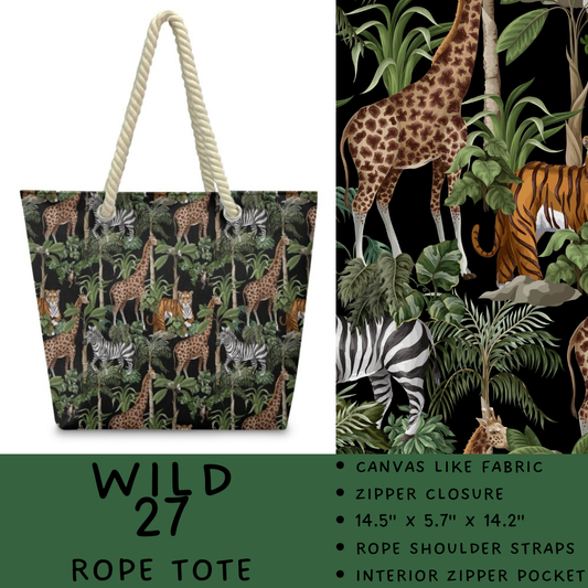 Batch #469 - Wild Side - Closes 12/29 - ETA late Feb - Wild 27 Rope Tote