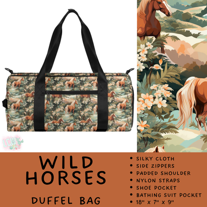 Batch #609 - Travel Collection 2 - Closes 11/6 - ETA early Jan - Wild Horses Duffel Bag