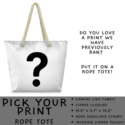 Batch #469 - Wild Side - Closes 12/29 - ETA late Feb - Pick Your Print Rope Tote
