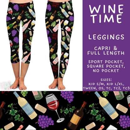 Batch #548 - May Request Run - Closes 6/26 - ETA late August - Wine Time Full and Capri Length Leggings
