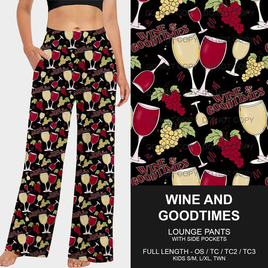 B215 - Preorder Wine and Goodtimes Lounge Pants (Closes 3/02. ETA mid May)