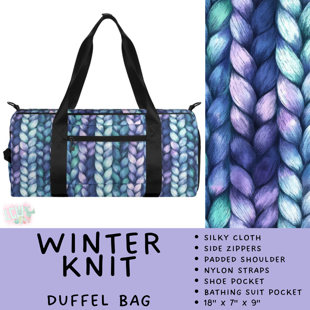 Batch #609 - Travel Collection 2 - Closes 11/6 - ETA early Jan - Winter Knit Duffel Bag