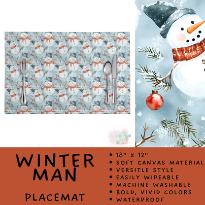 Batch #602 - Table Runners & Placemats - Closes 10/23 - ETA mid Dec - Winter Man Placemat