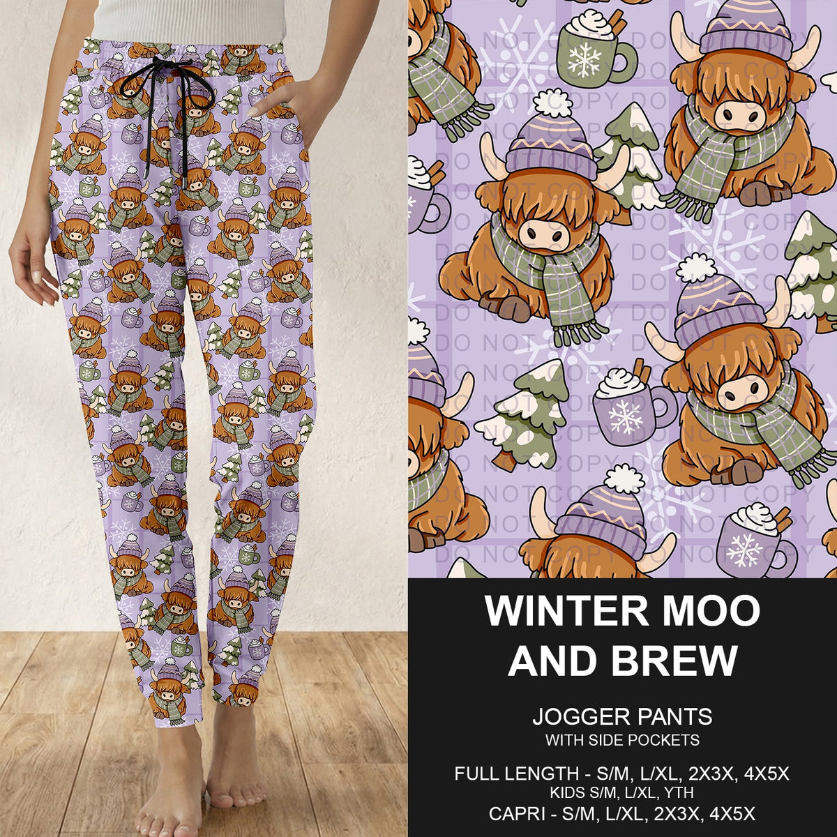 B315 - Preorder Winter Moo and Brew Joggers (Closes 10/04. ETA: early Dec.)