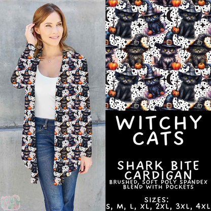 Batch #556 - Halloween 3 - Closes 7/15 - ETA mid Sept - Witchy Cats Cardigan