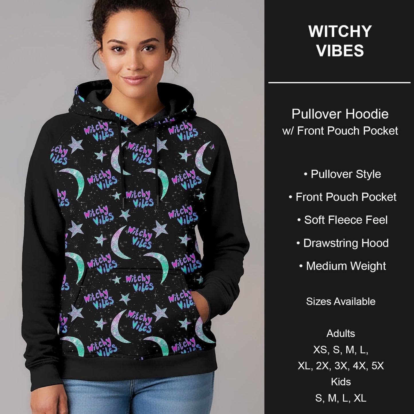 B297 - Preorder Witchy Vibes Pullover Hoodie (Closes 6/28. ETA early Sept.)