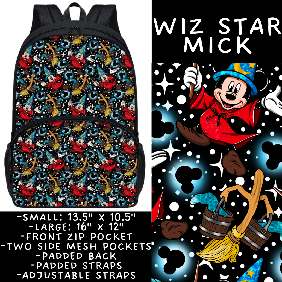 Batch #545 - Back to School 3 - Closes 6/19 - ETA early/mid August - Wiz Star Mick Backpacks