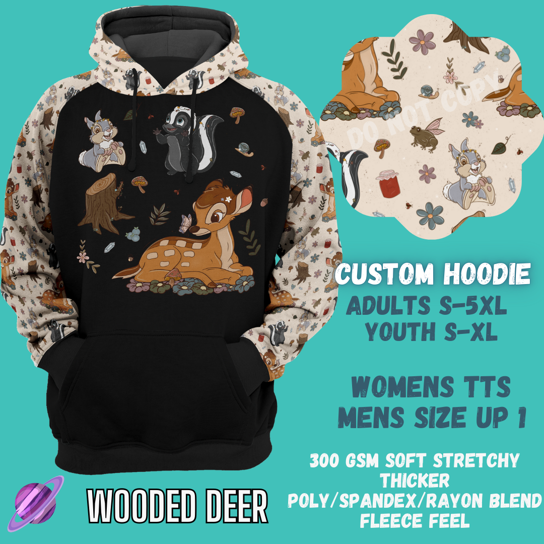 WOODED DEER HOODIE-OUTFIT RUN PREORDER CLOSING 1/10