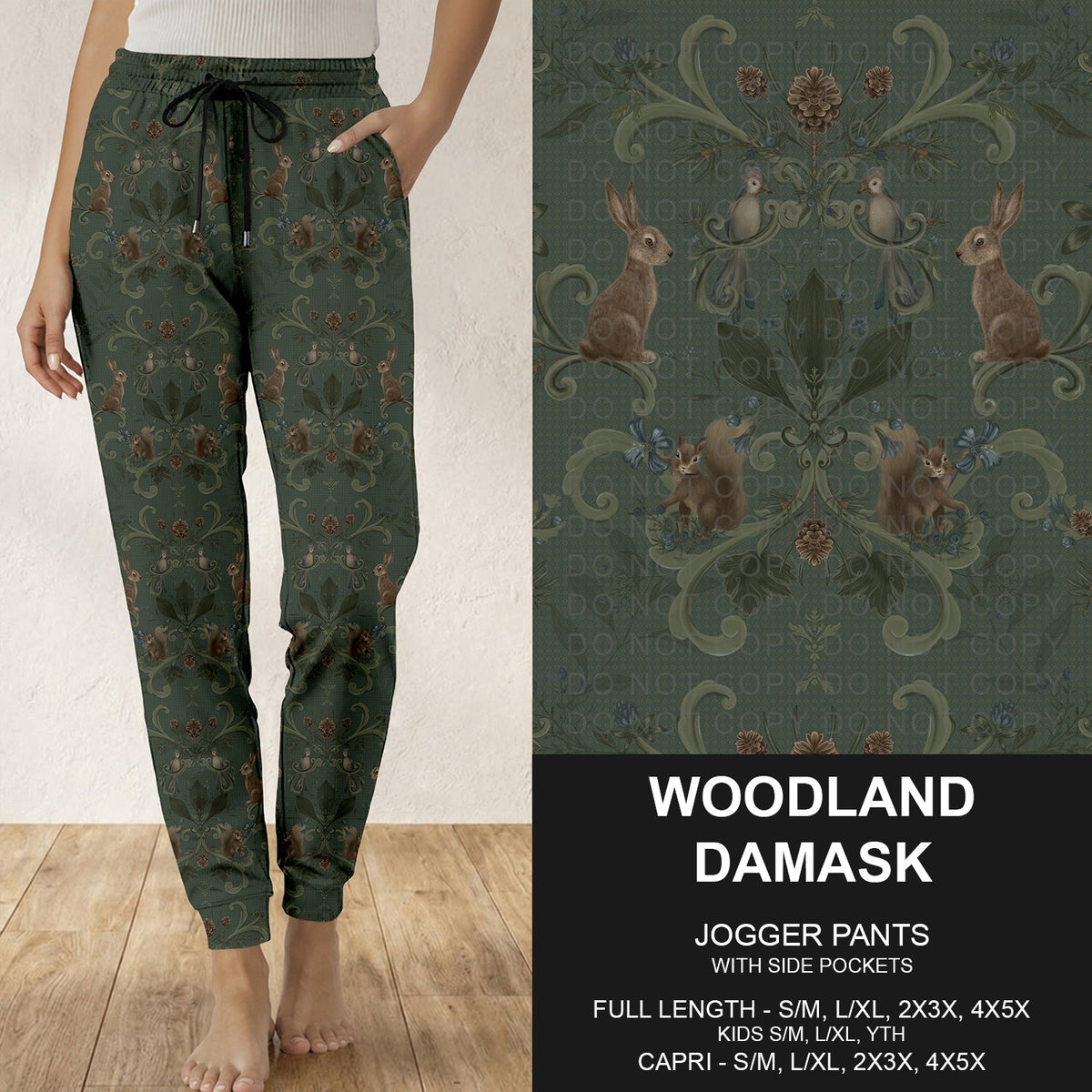 B316 - Preorder Woodland Damask Joggers (Closes 10/11. ETA: mid Dec.)
